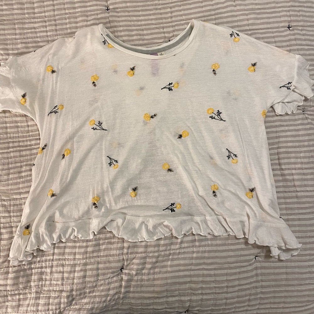 Split Back Floral Top